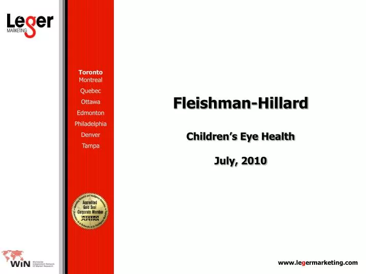 fleishman hillard children s eye health july 2010