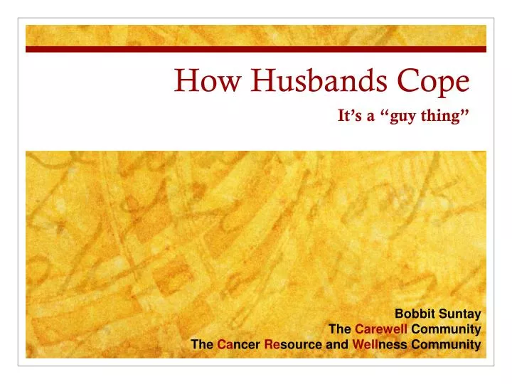 how husbands cope