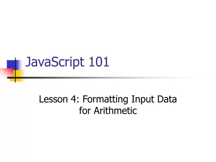 javascript 101