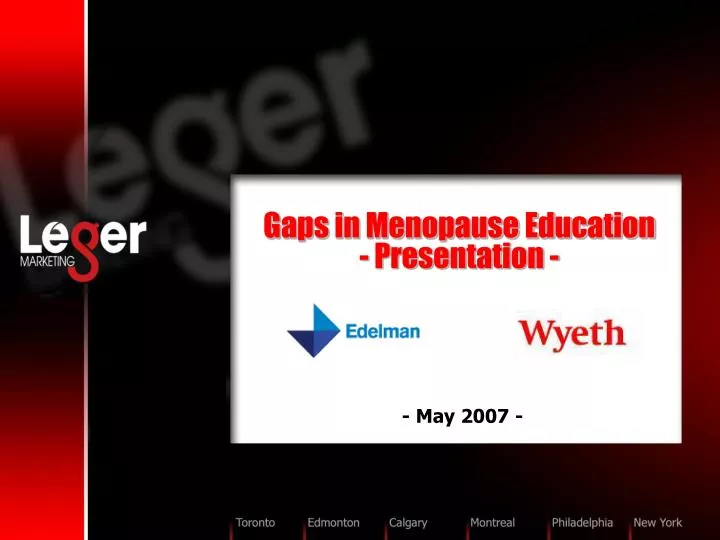 gaps in menopause education presentation