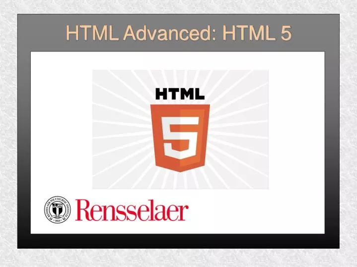 html advanced html 5