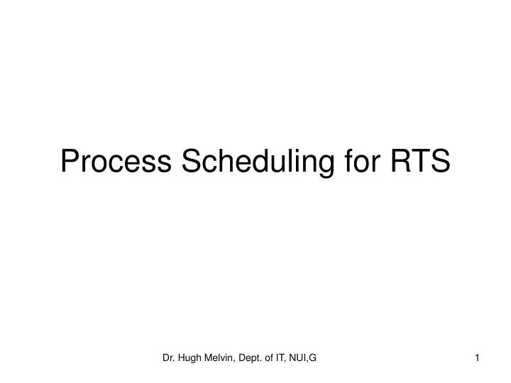 process scheduling for rts