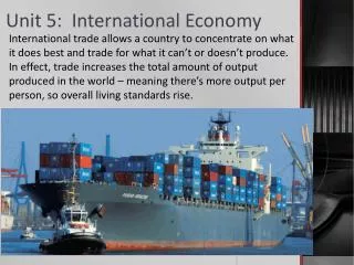 Unit 5: International Economy