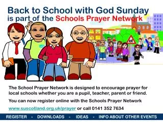 Back to School with God Sunday is part of the Schools Prayer Network