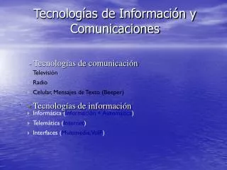 tecnolog as de informaci n y comunicaciones