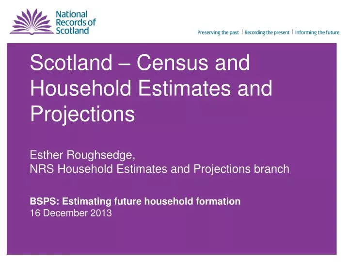 scotland census and household estimates and projections