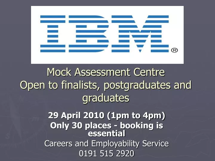 mock assessment centre open to finalists postgraduates and graduates