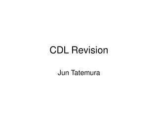 CDL Revision