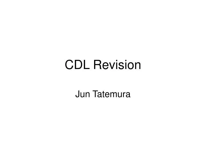 cdl revision