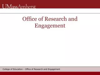 Office of Research and Engagement