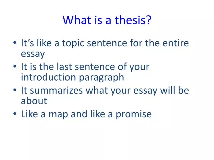 what is a thesis video