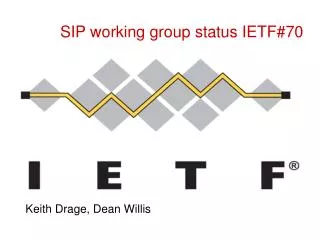 SIP working group status IETF#70