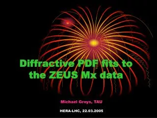 Diffractive PDF fits to the ZEUS Mx data