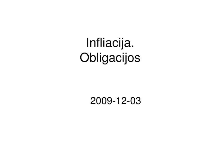 infliacija obligacijos