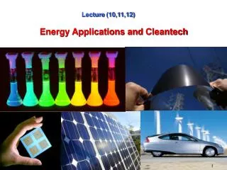Energy Applications and Cleantech