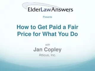 How to Get Paid a Fair Price for What You Do