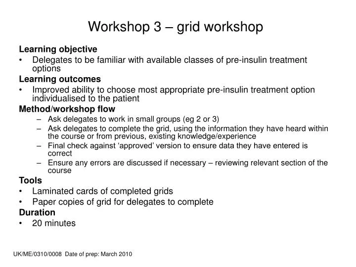 workshop 3 grid workshop