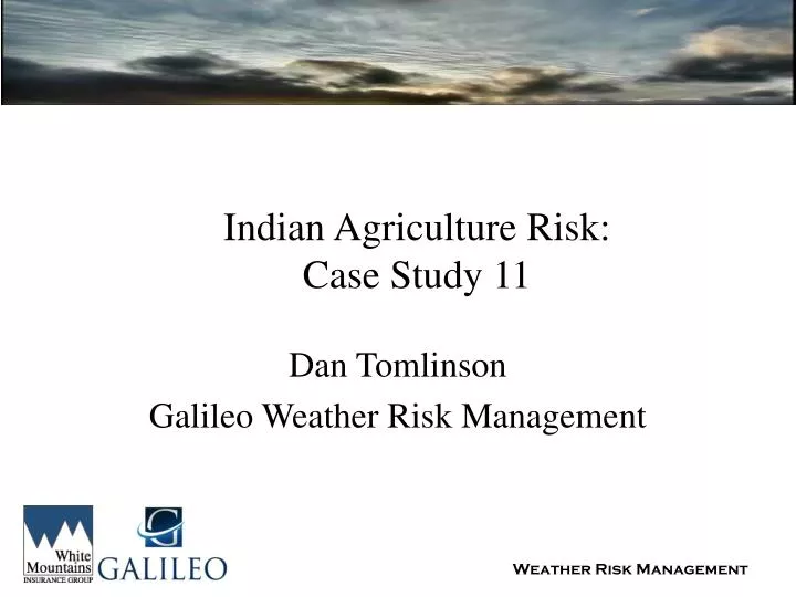 indian agriculture risk case study 11