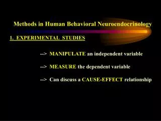 Methods in Human Behavioral Neuroendocrinology