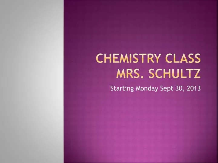 chemistry class mrs schultz