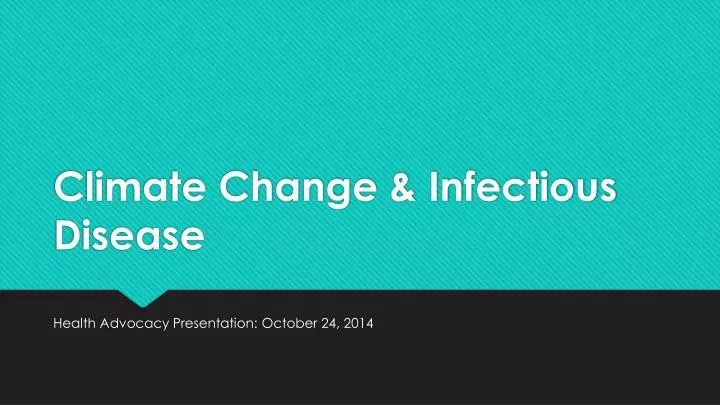 climate change infectious disease