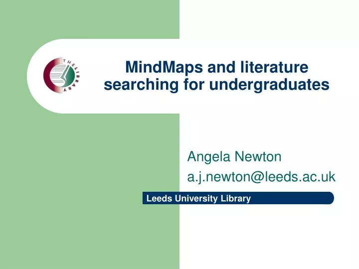 mindmaps and literature searching for undergraduates