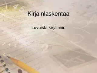 kirjainlaskentaa