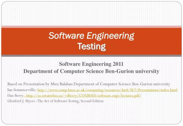 software engineering testing