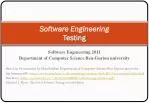 Software Engineering Testing - slide 1