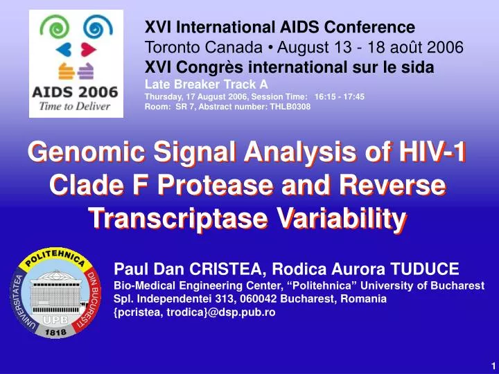 genomic signal analysis of hiv 1 clade f protease and reverse transcriptase variability