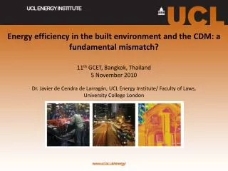 Energy efficiency in the built environment and the CDM: a fundamental mismatch?