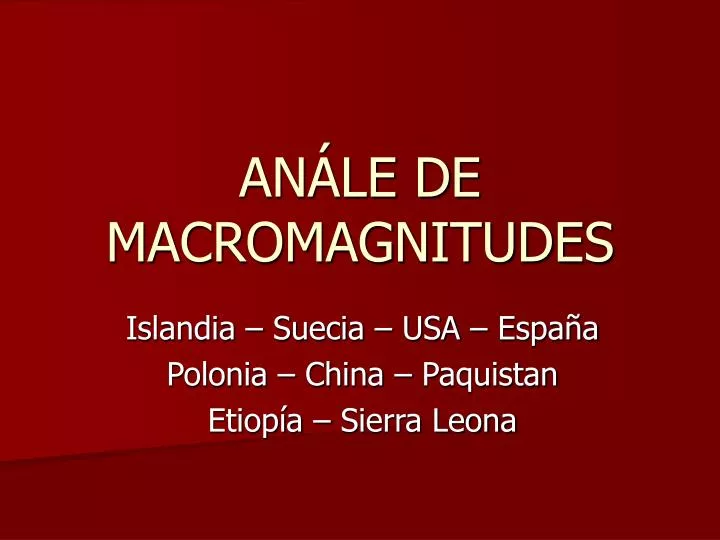 an le de macromagnitudes