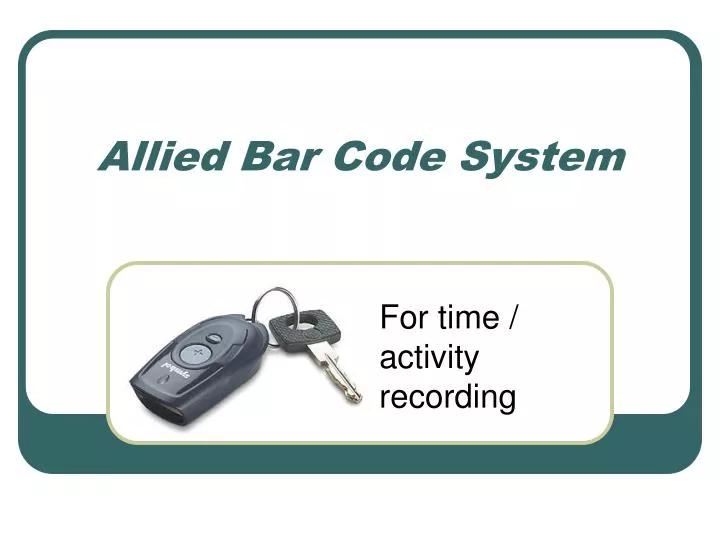 allied bar code system