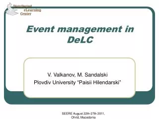 Event management in DeLC