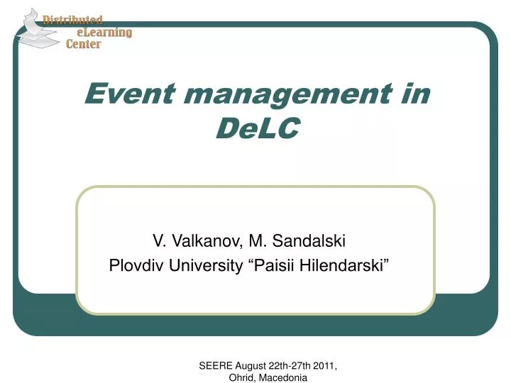 event management in delc