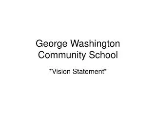 George Washington Community School