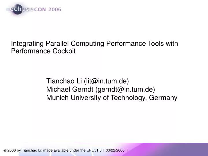 integrating parallel computing performance tools with performance cockpit