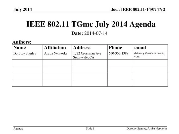 ieee 802 11 tgmc july 2014 agenda
