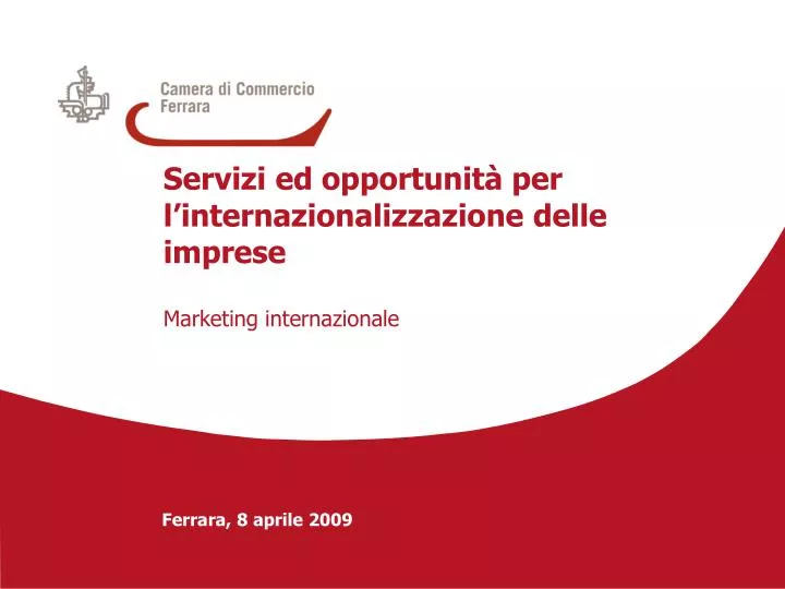 servizi ed opportunit per l internazionalizzazione delle imprese