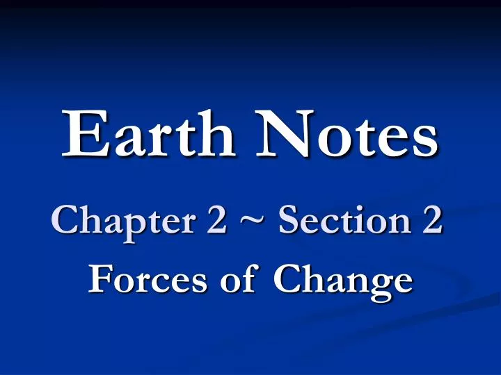 earth notes