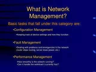 What is Network Management?