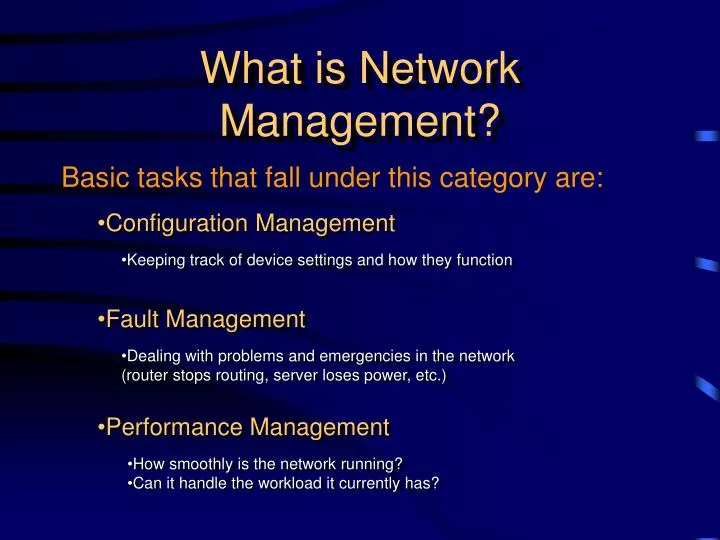 what is network management