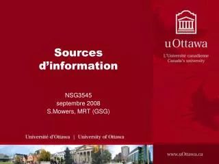 sources d information