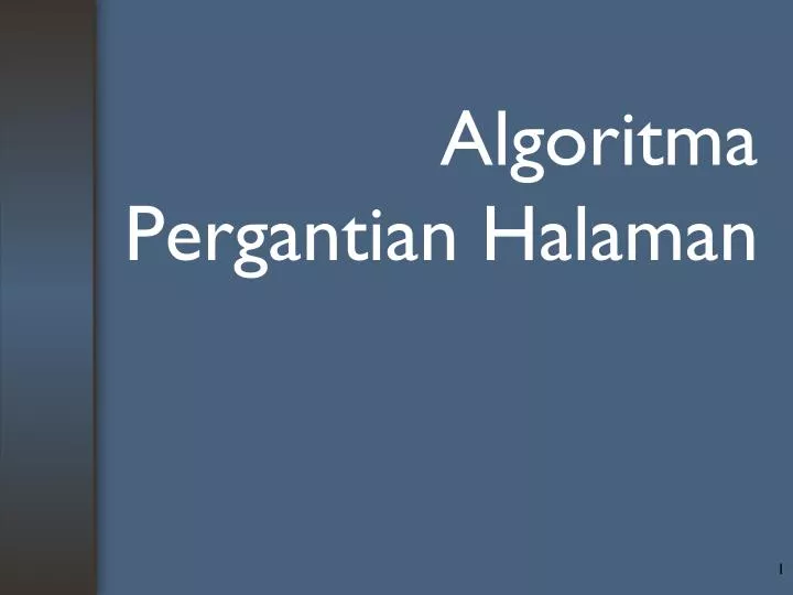 algoritma pergantian halaman