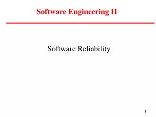 Software Engineering II