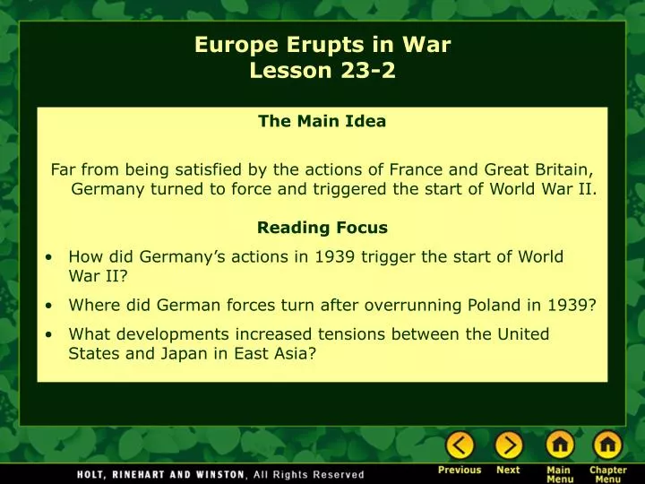 europe erupts in war lesson 23 2