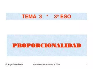 proporcionalidad