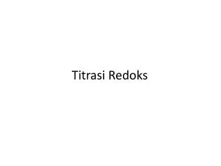titrasi redoks
