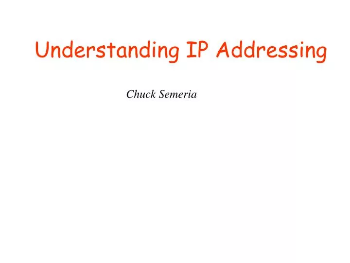 understanding ip addressing