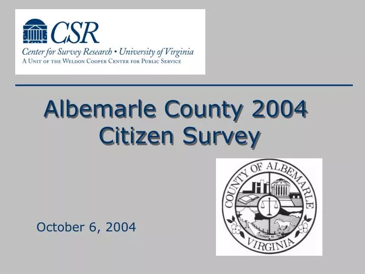albemarle county 2004 citizen survey
